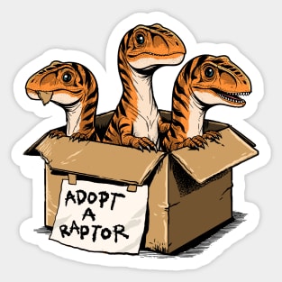 Prehistoric Adoption: Adopt a Raptor Sticker